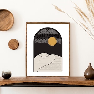 Minimalistische Boho Moderne Berglandschaft Ketubah