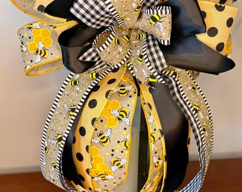 Bee Lantern Bow, Every Day Wreath Bow