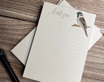 Notepad bird sparrow sparrow