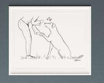 Kunstdruck Hund Doglover Print DINA4