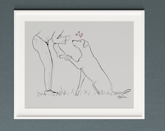Kunstdruck Hund Doglover Print DINA4