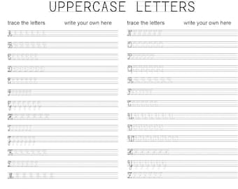 Hojas de trabajo de caligrafía cursiva imprimibles, 41 páginas con letras, palabras y oraciones, para niños de secundaria y adultos (solo archivo PDF)