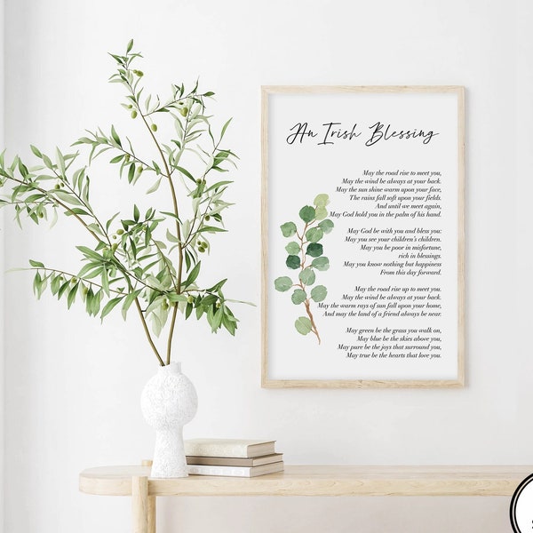 Irish Blessing Sign, Irish Blessing Wall Art, An Ireland blessing, Farmhouse Wall Decor, Inspirational Wall Art, Farmhouse Sign, Irish Gifts