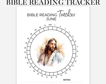 Bible Reading Tracker Planner | Monthly Bible Plan | Daily Bible Study Printables | Christian Journal | Instant Download for Bible Reading