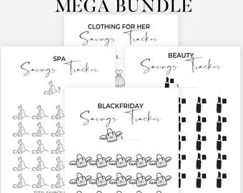 Savings Challenge Money Saving Tracker Printable Money Tracker Bundle Saving Planner Budget Tracker A5 A4 Classic  Digital Budget Planner