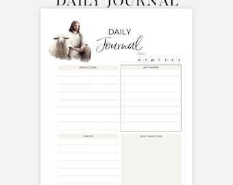 Prayer Journal Printable Bible Study Planner Faith Based Bible Study Journal for Women Prayer Planner Christian Digital Bible Journal Book