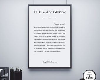 Ralph Waldo Emerson Success Poem Art Print - Etsy UK