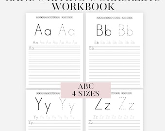 Handwriting/Penmanship Digital Download 39 PAGES, Printable Handwriting Worksheet, Writing, Lettering, Hand lettering Workbook PDF File Only