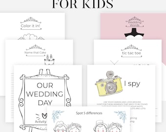 Kids Wedding Activity Pack Printable Wedding Activity Book Coloring Book for Kids Reception Table Activities Booklet Marriage Games Digital