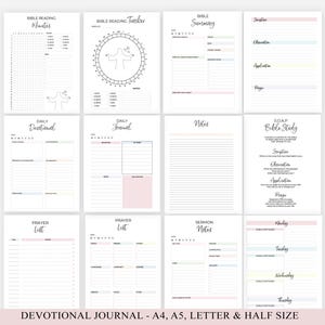 Prayer Journal Printable Bible Study Planner Faith Based Bible Study Journal for Women Prayer Planner Christian Digital Bible Journal Book