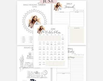 Bible Reading Tracker Printable, Christian Printable Pages, Chapter by Chapter Checklist Reading Log, Daily Bible Study Planner, A4 & Letter