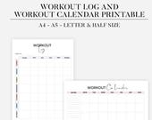 Exercise Tracker, Workout Tracker, Workout challenge, Fitness log workout log template Fitness Tracker Weight Loss Tracker Workout Printable