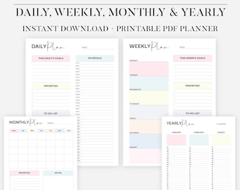 Planner Pages Printable Plan Printable Organizer Pages Printable Planner 8.5X11 Downloadable Planner Sheets Planner Printable Personal Plan