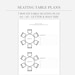 Printable Wedding Table Seating Chart Template, Seat Map, Round Table ...
