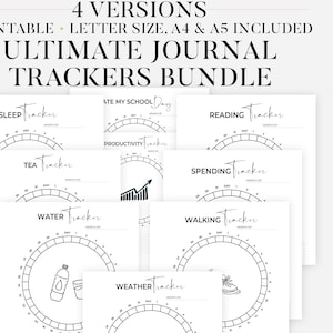 Ultimate journal bundle Bullet journal 2025 Premade journal pages printable Yearly trackers Bujo printable Digital journal Monthly trackers