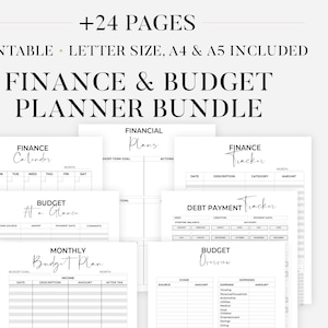 Budget Finance Planner Bundle Printable, Digital Budget Journal, Expenses, Ultimate Finance Planner Bundle book pdf, Budget Planner Binder