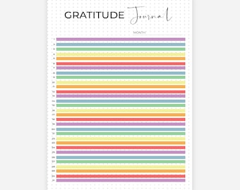 Gratitude Journal - Journal Page - Printable Gratitude Journal - Daily Gratitude - Wellness Journal - Daily Tracker - Mental Health Journal