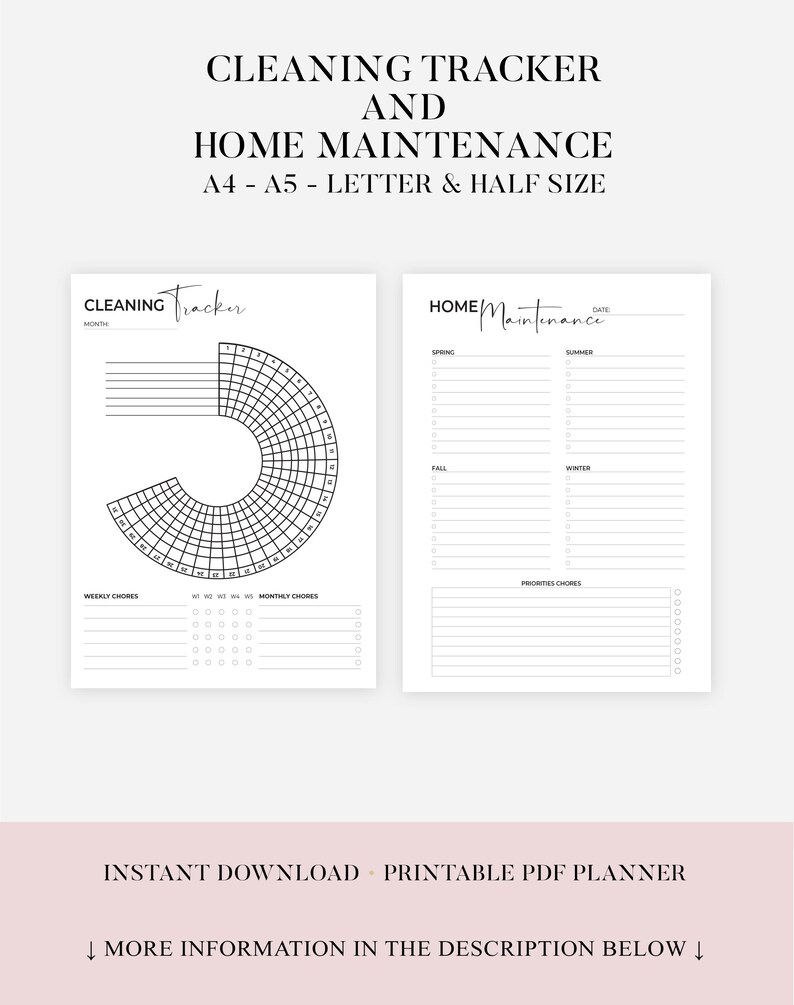 Ultimate cleaning schedule bundle printable Cleaning Planner Bundle Weekly Monthly Yearly Cleaning Checklist Declutter Family Chore Chart image 16
