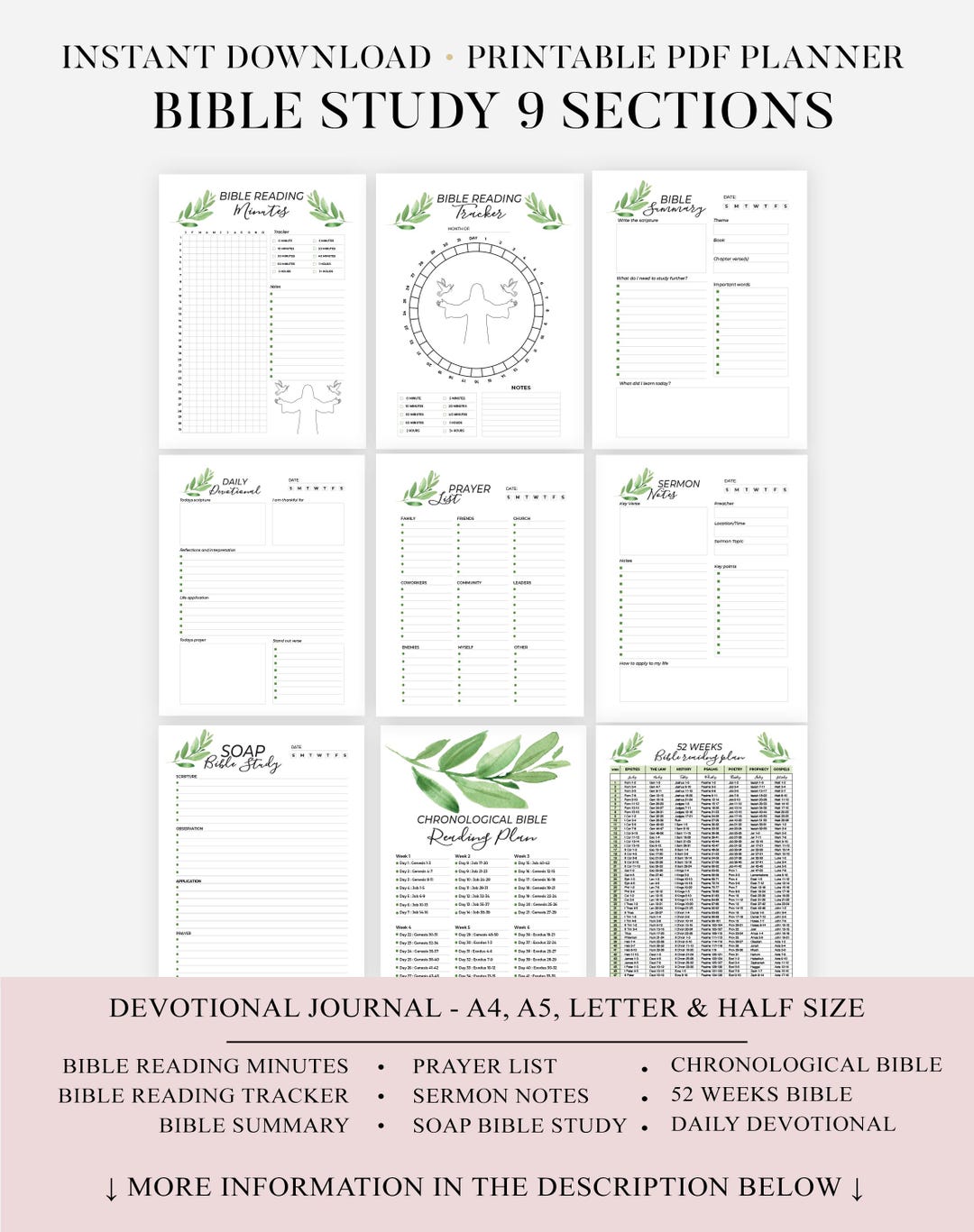 Prayer Journal Printable Bible Study Planner Faith Based Bible Study ...