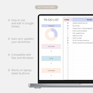 To-do List Google Sheets Template | Simple Task Tracker | Digital Todo ...