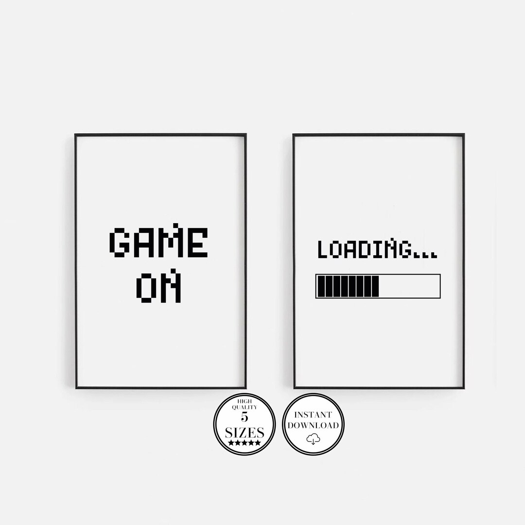 Gaming Wall Art, Game Decor, Printable Gaming Decor, Game On, Gaming
