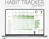 Habit Tracker Spreadsheet Google Sheets Excel Template Daily Habit Planner Goal Tracker Weekly Habit Goal Planner Monthly Habit Routine