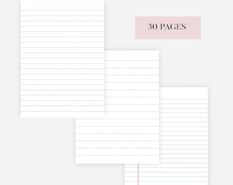 Dot Grid Papier Bundle zum Ausdrucken, liniertes Papier, Millimeterpapier, Notebook Papier, gepunktetes Papier, A5, A4, Letter Size PDF, Planer Seiten Normalpapier