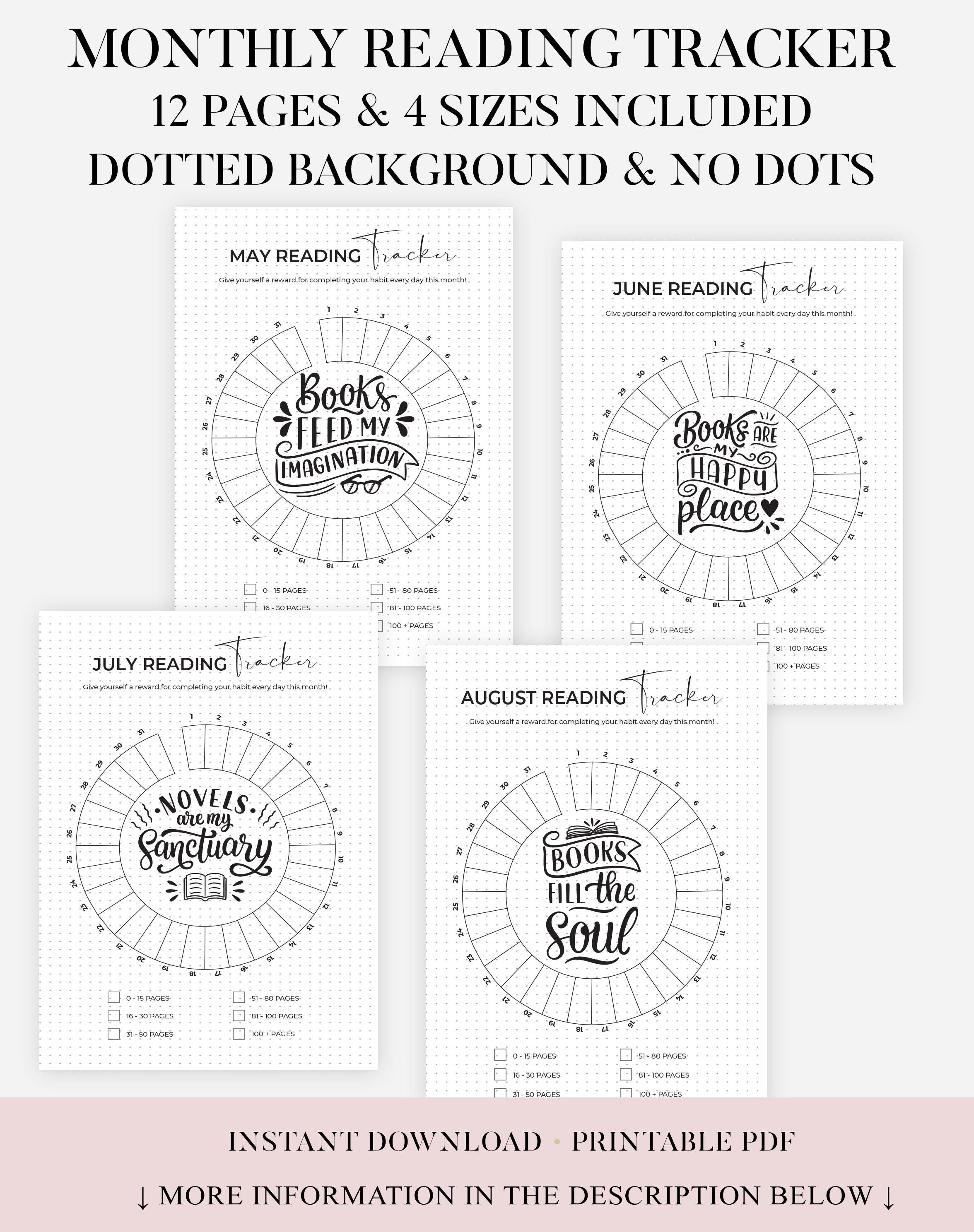 Reading Tracker Printable - Journal Page - Books Planner - Reading ...