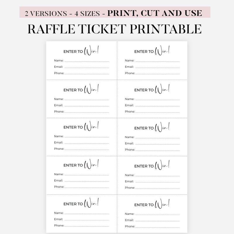 Cake Raffle Tickets - Etsy
