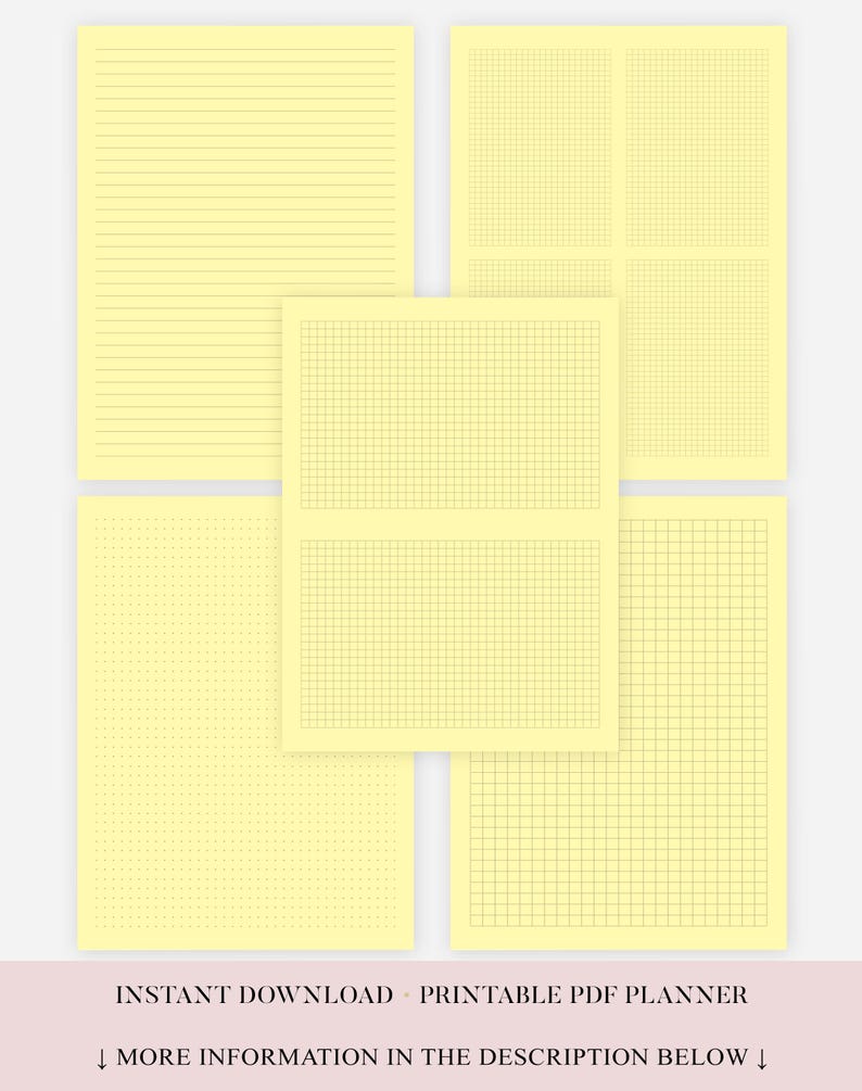 Dot Grid Paper Bundle Printable Dot Grid Journal Paper Dotted Planner ...