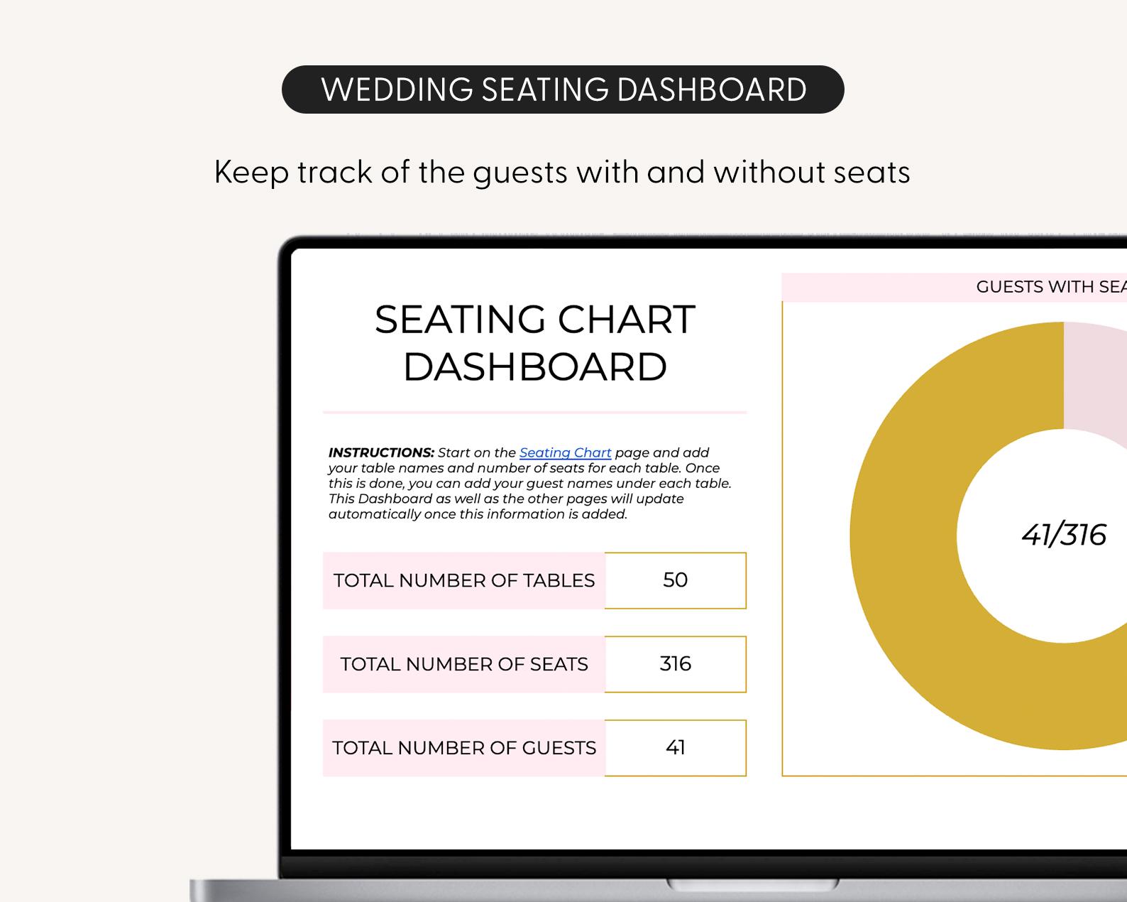Printable Wedding Table Seating Chart Template, Round Table Seating ...