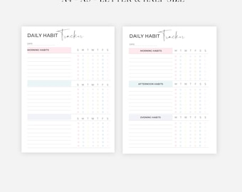 Rad der Gewohnheiten, Bullet Journal Habit Tracker, Druckbare Journalseite, Ziel Tracker, Fitness Tracker Druckbare Planer Seite 30 Tage Challenge
