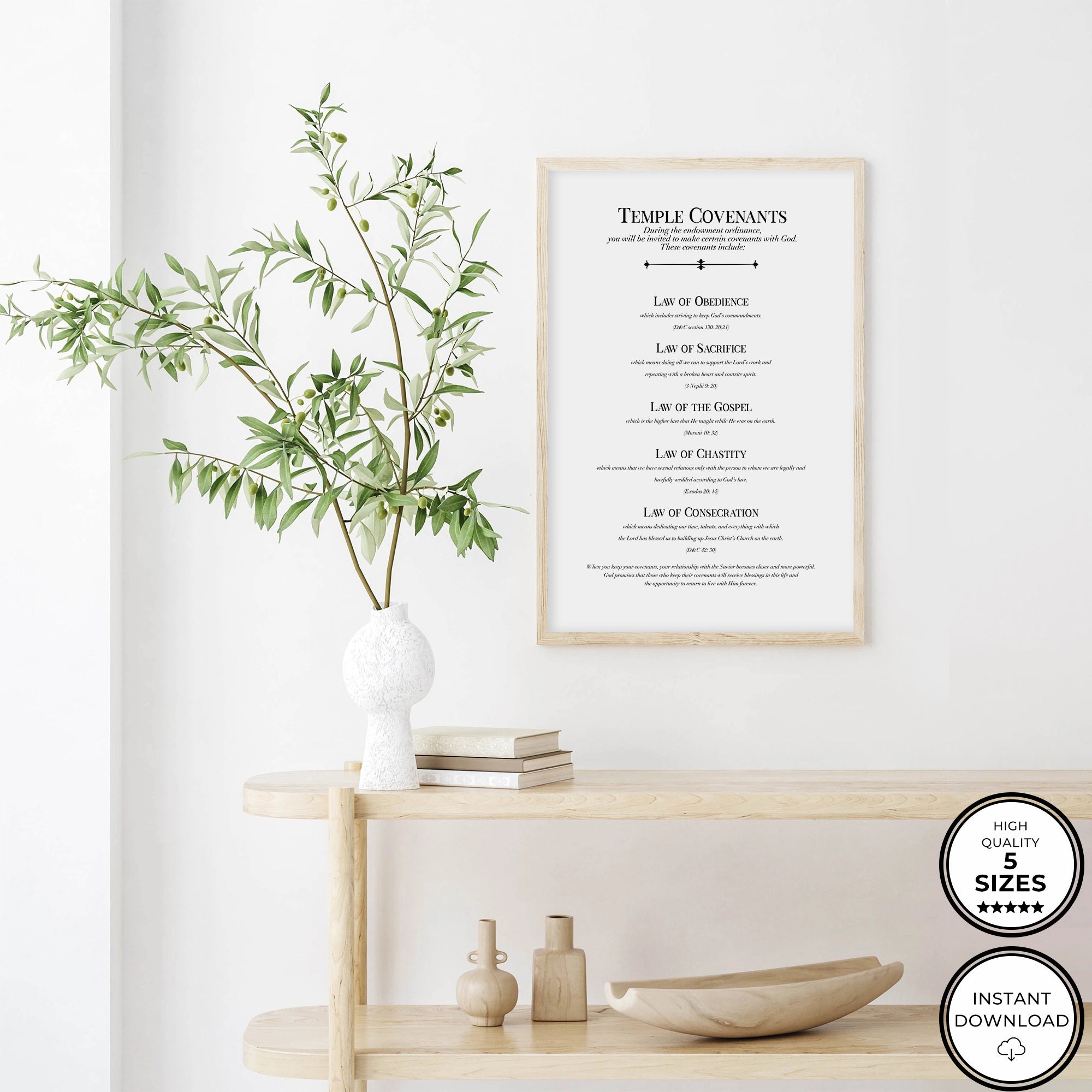 Lds Art Christ LDS Temple Covenants Printable LDS Temple - Etsy