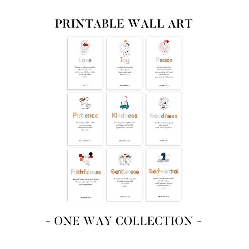 Fruit of the Spirit Nursery Wall Art the Fruits of the Spirit Etsy