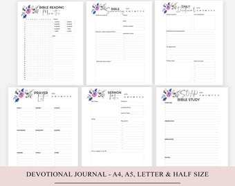 Digitale Bibel Studieren Printable | Digitale Bibel Vorlage | Bibel-Zusammenfassung | SOAP Journal | Bibel Journal | Glaube Journal | Predigt Notizen Gebet