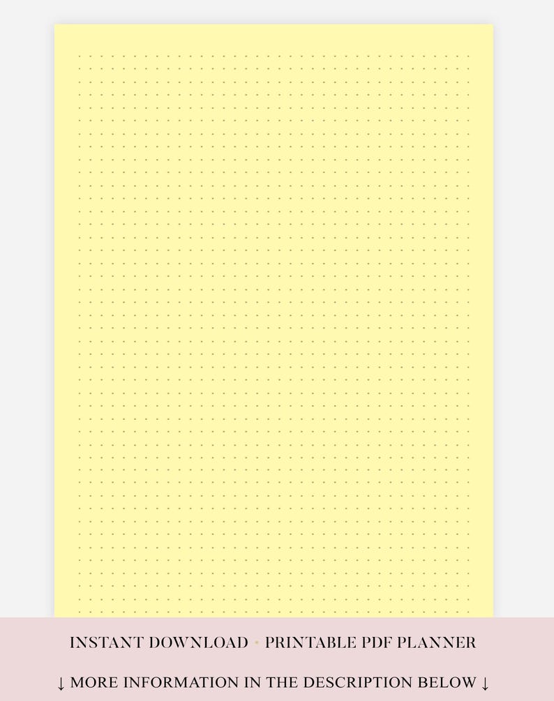 Dot Grid Paper Bundle Printable Dot Grid Journal Paper Dotted Planner ...