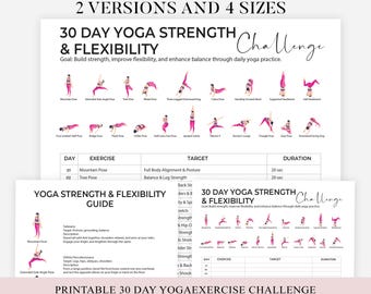 30 Day Challenge Wall Pilates Workout, Wall Exercise for Women, Flat Stomach Challenge, Core Strength, Instant Download, Printable, PDF