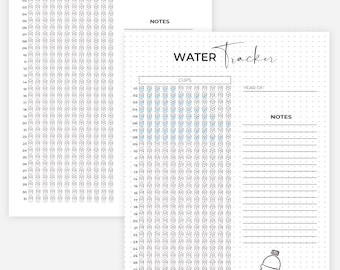 Monthly Water Tracker Printable – Habit Health Planner (PDF Download)