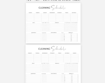 ADHD Cleaning Checklist Bundle Editable, ADHD Cleaning Planner, ADHD Chore Chart, Deep Cleaning Cards, Cleaning Schedule, Family Chore Chart