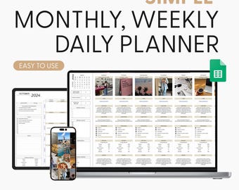 Social Media Content Calendar & Planner Template | Yearly | Google Sheet Spreadsheets | Batch Content | Digital Download | Instagram Tracker