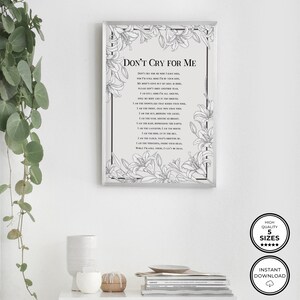 Funeral Poem, Don't Cry for Me Sign, Poem About Wife and Mother, Loss ...