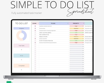 Digital ToDo List Excel Template Daily Weekly Monthly Annually Task Tracking Excel Spreadsheet Checklist Checkboxes To Do Instant Download