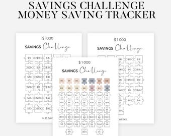 Ultimate Savings Challenge Bundle | Savings Challenge Printable | A6 Mini Savings Challenge Trackers | Money Saving Challenge Saving Tracker
