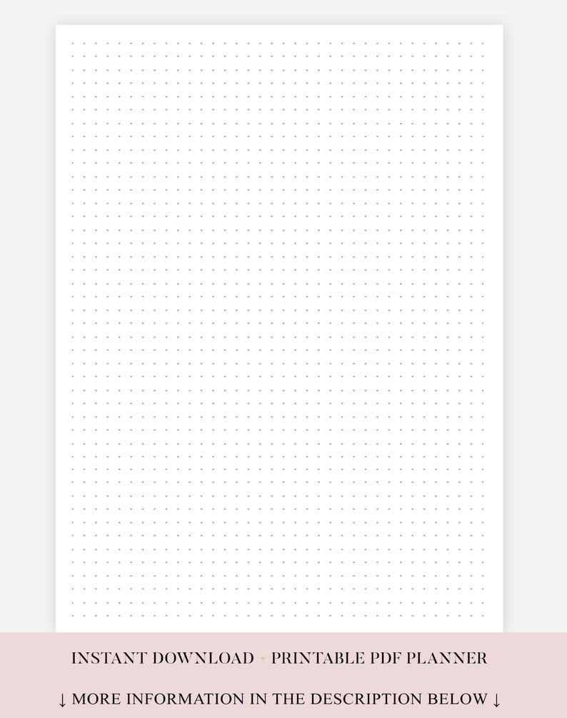 Dot Grid Paper Bundle Printable Dot Grid Journal Paper Dotted Planner ...