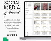 Ultimate Social Media Planner and Calendar | Yearly Content Planning | Monthly Batch Content Creation Template | Content Google Spreadsheet