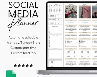Ultimativer Social Media Planer und Kalender | Jährliche Inhaltsplanung | Monatliche Stapel Inhalt Vorlage | Inhalt Google-Spreadsheet