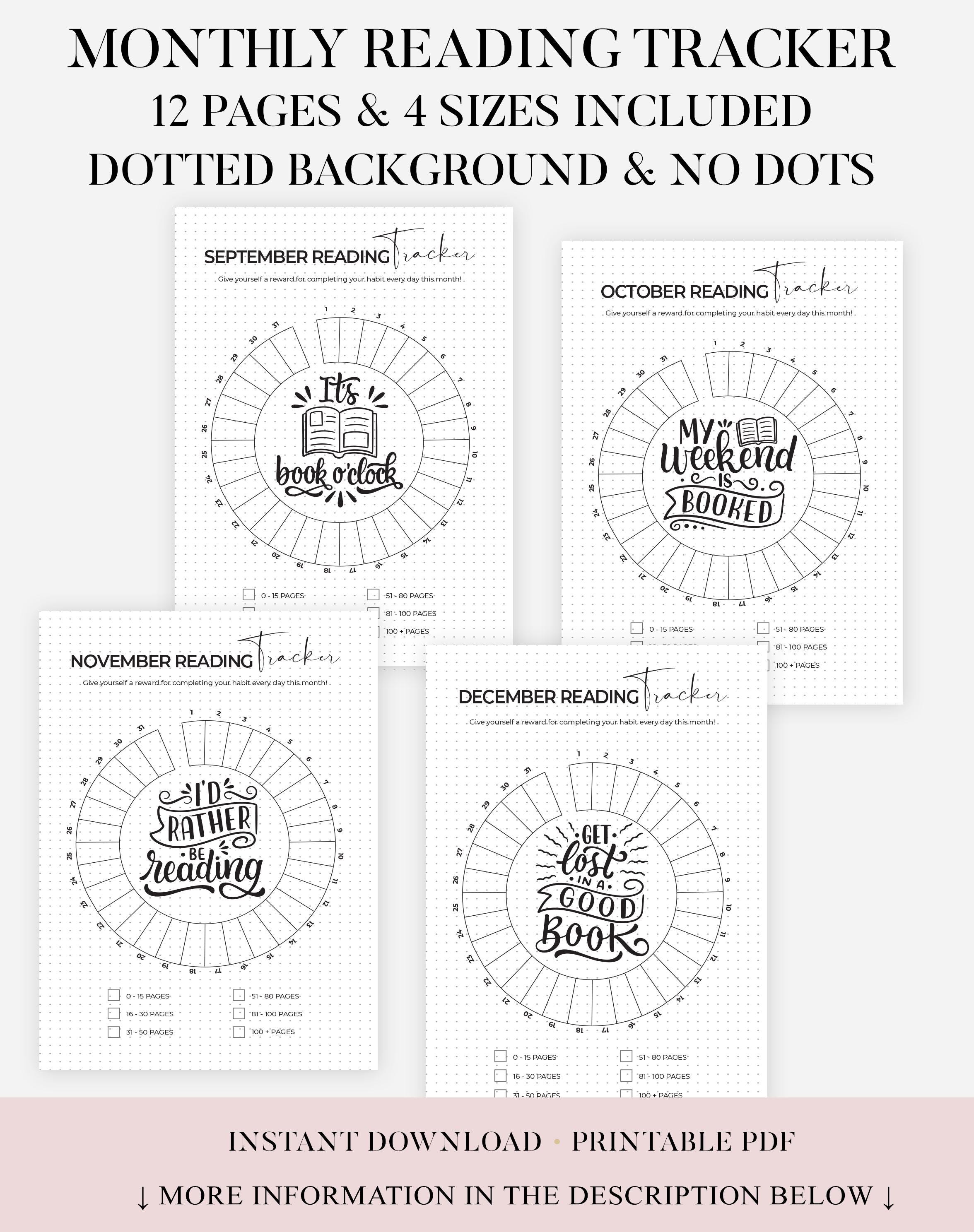 Reading Tracker Printable - Journal Page - Books Planner - Reading ...