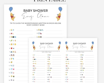 Baby Shower Emoji Game, Emoji Baby Shower Game, Baby Emoji Game, Baby Phrases Emoji Game, Baby Shower Games Printable, Emoji Baby Sprinkle