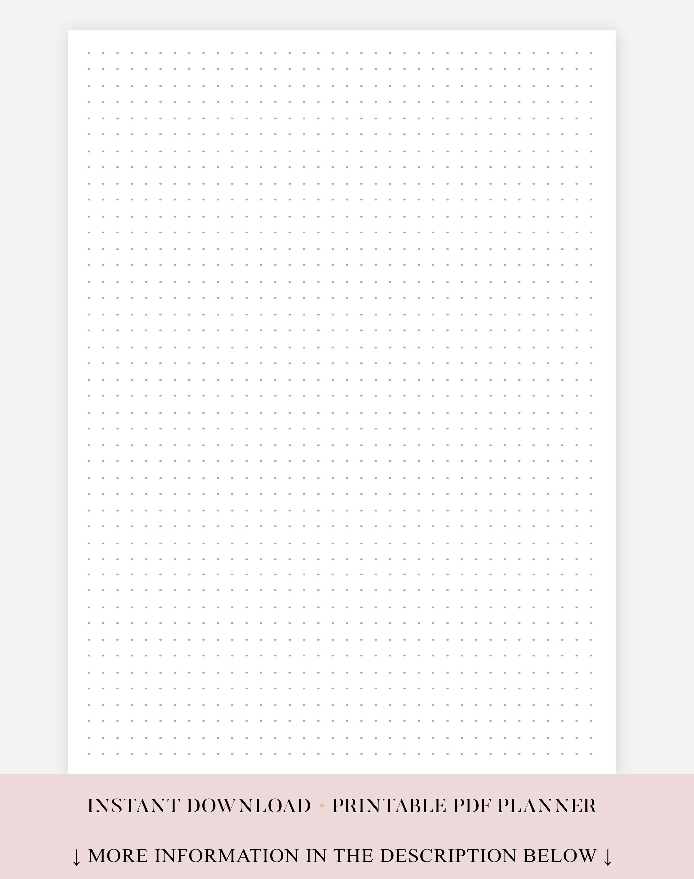 Dot Grid Paper, Lined Paper, Graph Paper, Notebook Paper, Dotted Paper ...