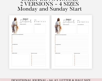 Monthly Bible Reading Tracker - PRINTABLE Journal Page - Bible Tracker - Bible Study - Scripture Reading Log - Bible Studies Prayer Journal